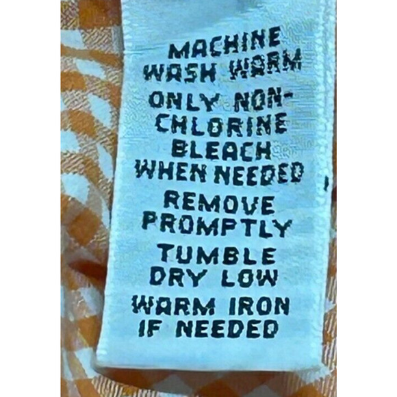 Ralph Lauren Shirt Mens XL Orange Gingham Plaid Custom Fit Long Sleeve - Picture 7 of 8